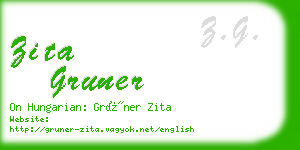 zita gruner business card